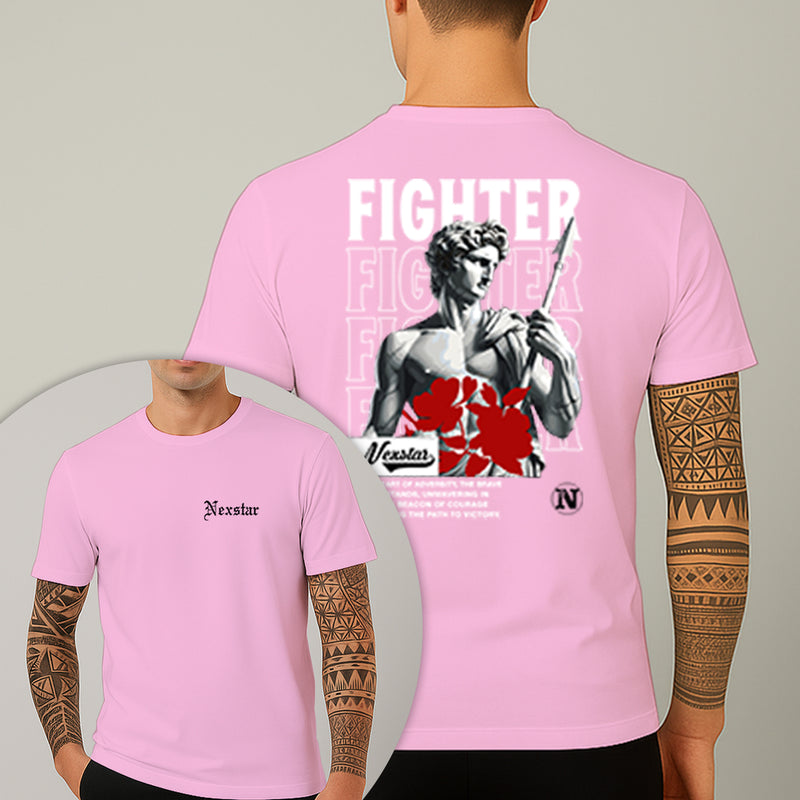 Camiseta Estampada Fighter 100% Algodão Premium Fio 30.1 Penteado Nexstar