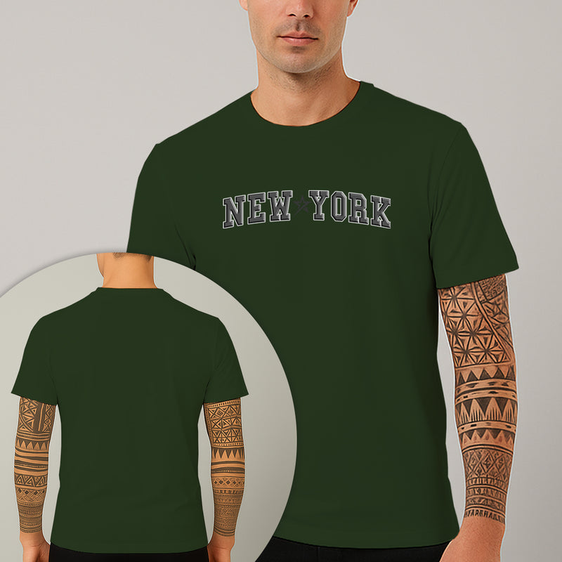 Camiseta Estampada New York 100% Algodão Premium Fio 30.1 Penteado Nexstar
