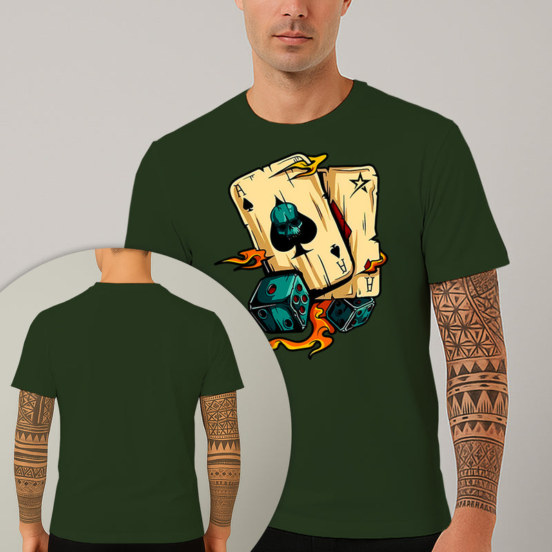 Camiseta Estampada Sorte Nas Cartas 100% Algodão Premium Fio 30.1 Penteado Nexstar