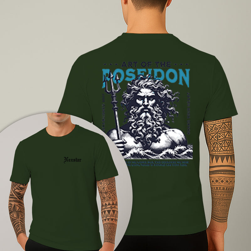 Camiseta Estampada Poseidon 100% Algodão Premium Fio 30.1 Penteado Nexstar
