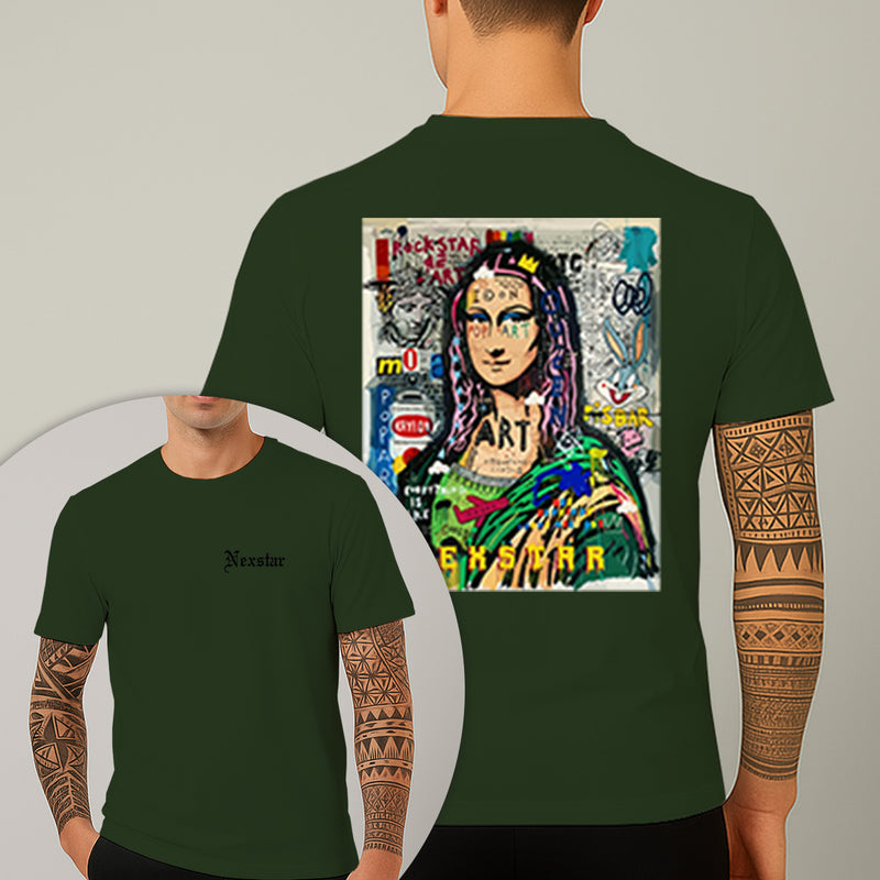 Camiseta Estampada Monalisa Mona Nex 100% Algodão Premium Fio 30.1 Penteado Nexstar