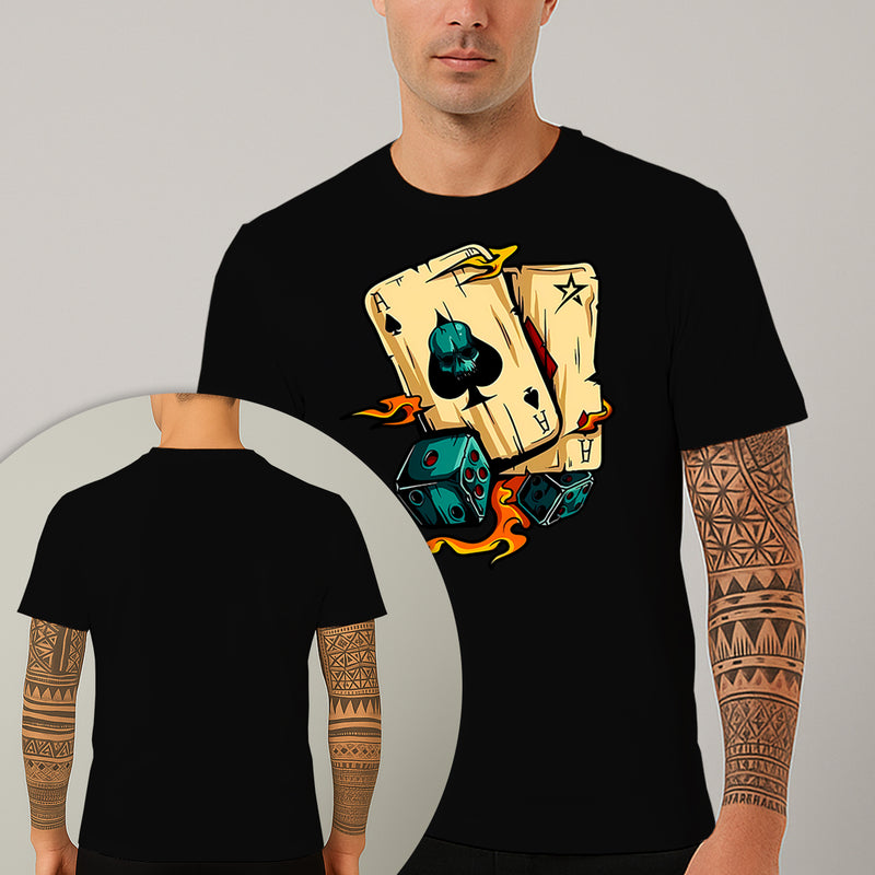 Camiseta Estampada Sorte Nas Cartas 100% Algodão Premium Fio 30.1 Penteado Nexstar