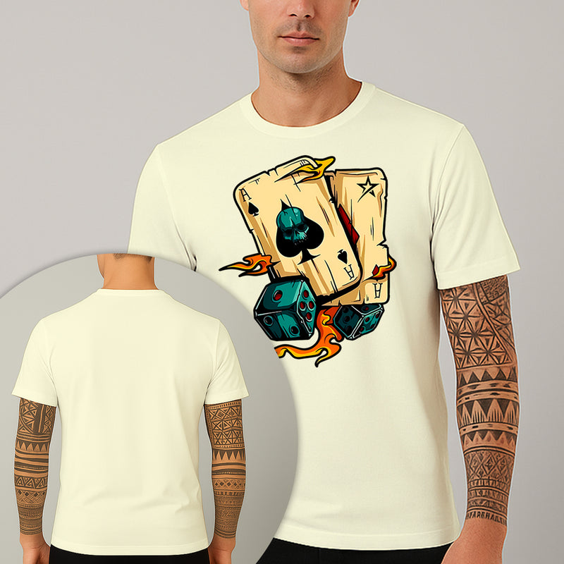 Camiseta Estampada Sorte Nas Cartas 100% Algodão Premium Fio 30.1 Penteado Nexstar